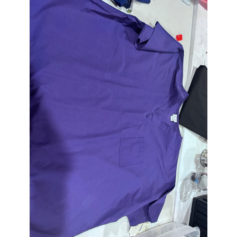 Barco Scrub Gear Women Purple V-Neck Scrub Top Pocket Easy Care SG101X 5XL NEW
